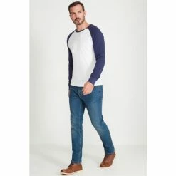 M&Co Blue Raglan Long Sleeve T-Shirt -M&Co shop unnamed file 521