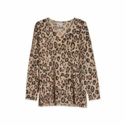 M&Co Cream V-Neck Split Hem Jumper -M&Co shop unnamed file 53