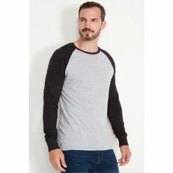 M&Co Grey Raglan Long Sleeve T-Shirt