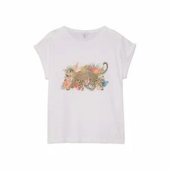 M&Co White Leopard Logo T-Shirt -M&Co shop unnamed file 566