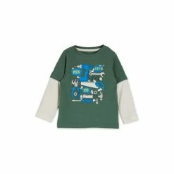 M&Co Green Lets Fix It Long Sleeve T-Shirt -M&Co shop unnamed file 585