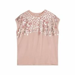 M&Co Pink Animal Foil T-Shirt