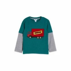 M&Co Natural Dino Truck 3D Long Sleeve T-Shirt -M&Co shop unnamed file 591