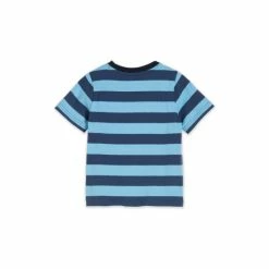 M&Co Blue Smile Face Stripe T-Shirt -M&Co shop unnamed file 599