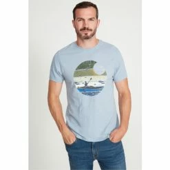 M&Co Blue Kayak Graphic T-Shirt