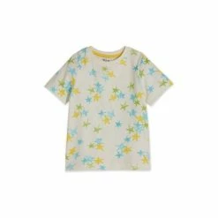 M&Co Cream Star Print T-Shirt -M&Co shop unnamed file 619