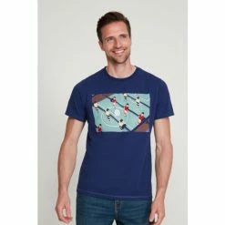 M&Co Navy Blue Football Graphic T-Shirt
