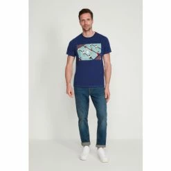M&Co Navy Blue Football Graphic T-Shirt -M&Co shop unnamed file 622