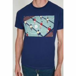 M&Co Navy Blue Football Graphic T-Shirt -M&Co shop unnamed file 623