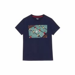 M&Co Navy Blue Football Graphic T-Shirt -M&Co shop unnamed file 624