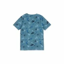 M&Co Blue Splatter Print T-Shirt -M&Co shop unnamed file 647