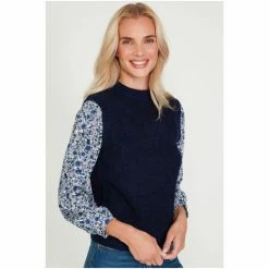 M&Co Blue Floral Jumper -M&Co shop unnamed file 65