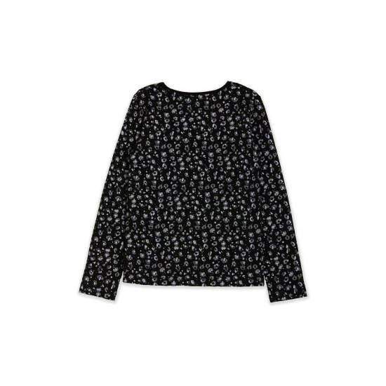 M&Co Black Print Long Sleeve Top 3 M&Co Black Print Long Sleeve Top