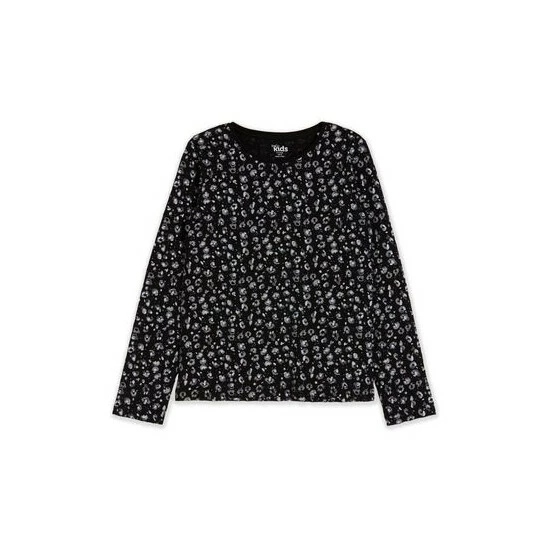 M&Co Black Print Long Sleeve Top 4 M&Co Black Print Long Sleeve Top - Image 2