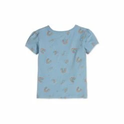 M&Co Blue Heart Print T-Shirt -M&Co shop unnamed file 663