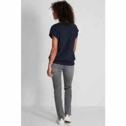 M&Co Blue Floral Puff Print Shirred T-Shirt -M&Co shop unnamed file 667