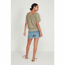 M&Co Geen Shirred Hem Gypsy Top -M&Co shop unnamed file 672