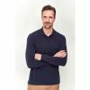 M&Co Blue Long Sleeve Polo Top -M&Co shop unnamed file 712