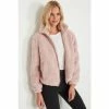 M&Co Pink Borg Zip Jacket -M&Co shop unnamed file 719