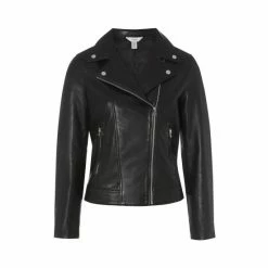M&Co Black Leather Biker Jacket 6 M&Co Black Leather Biker Jacket -M&Co shop unnamed file 736