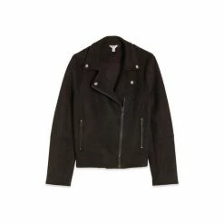 M&Co Black Suedette Biker Jacket -M&Co shop unnamed file 743