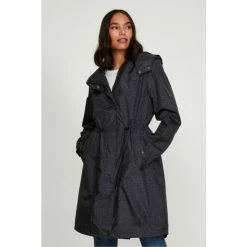 M&Co Grey Animal Print Rain Jacket