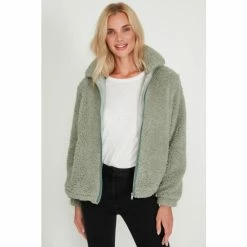 M&Co Green Borg Zip Jacket