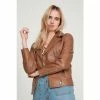 M&Co Tan Brown Leather Biker Jacket -M&Co shop unnamed file 793