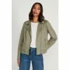 M&Co Green Suedette Biker Jacket -M&Co shop unnamed file 799