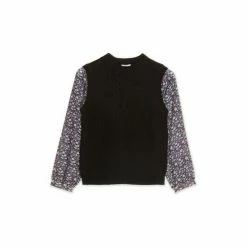 M&Co Petite Floral Sleeve Knitted Jumper -M&Co shop unnamed file 8