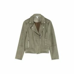 M&Co Green Suedette Biker Jacket -M&Co shop unnamed file 805