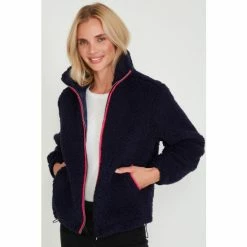 M&Co Blue Borg Zip Jacket