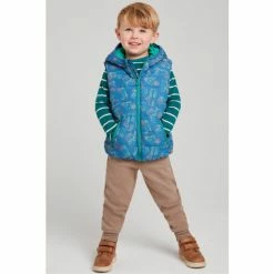M&Co Blue Truck Print Hooded Gilet