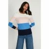 M&Co Blue Colourblock Scallop Neck Jumper -M&Co shop unnamed file 9