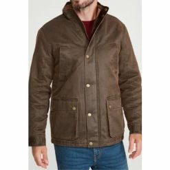 M&Co Brown Wax Jacket -M&Co shop unnamed file 923