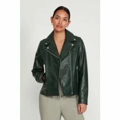 M&Co Green Leather Jacket