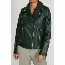 M&Co Green Leather Jacket -M&Co shop unnamed file 935