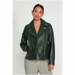 M&Co Green Leather Jacket -M&Co shop unnamed file 936