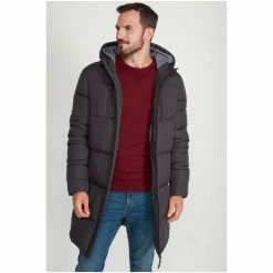 M&Co Grey Longline Puffer Coat -M&Co shop unnamed file 953