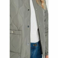 M&Co Green Collarless Padded Jacket -M&Co shop unnamed file 983